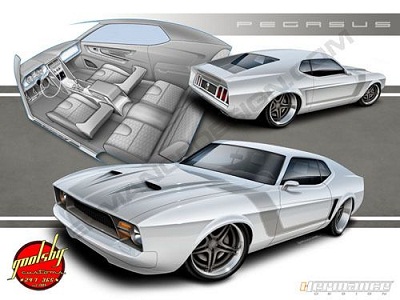 Goolsby Pegasus 1971 Mustang concept by Hermance Design Goolsby Pegasus 1971 Mustang concept by Hermance Design